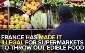 France became the first country in the world to pass a law prohibiting large supermarkets from throwing away good quality food.